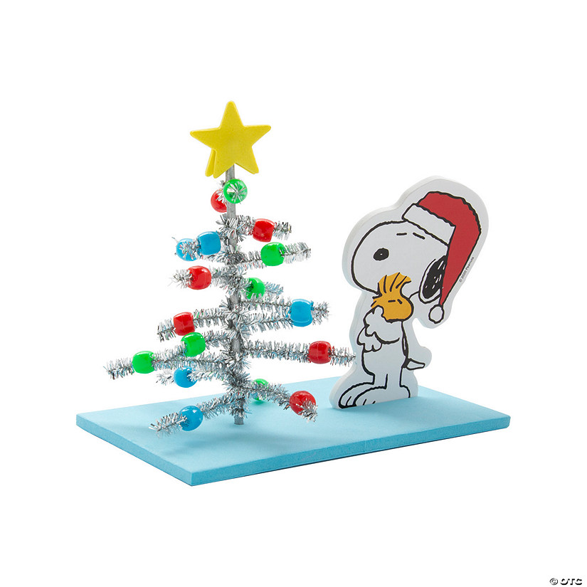 4 1/2" 3D Peanuts&#174; Snoopy & Woodstock Christmas Tree Craft Kit - Makes 12 Image