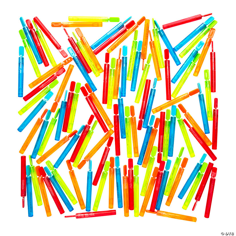 4 1/2" Bulk 100 Pc. Mini Colorful Bubble Tubes Image