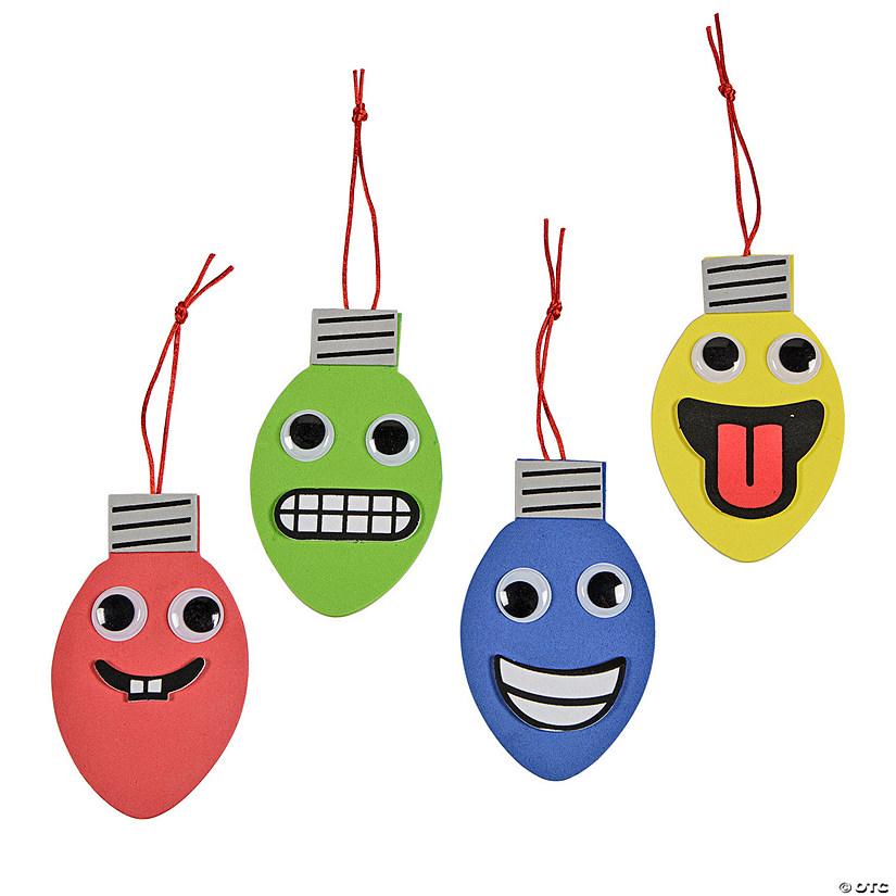 4 1/2" Goofy Faces Christmas Light Ornament Craft Kit - Makes 24 Image