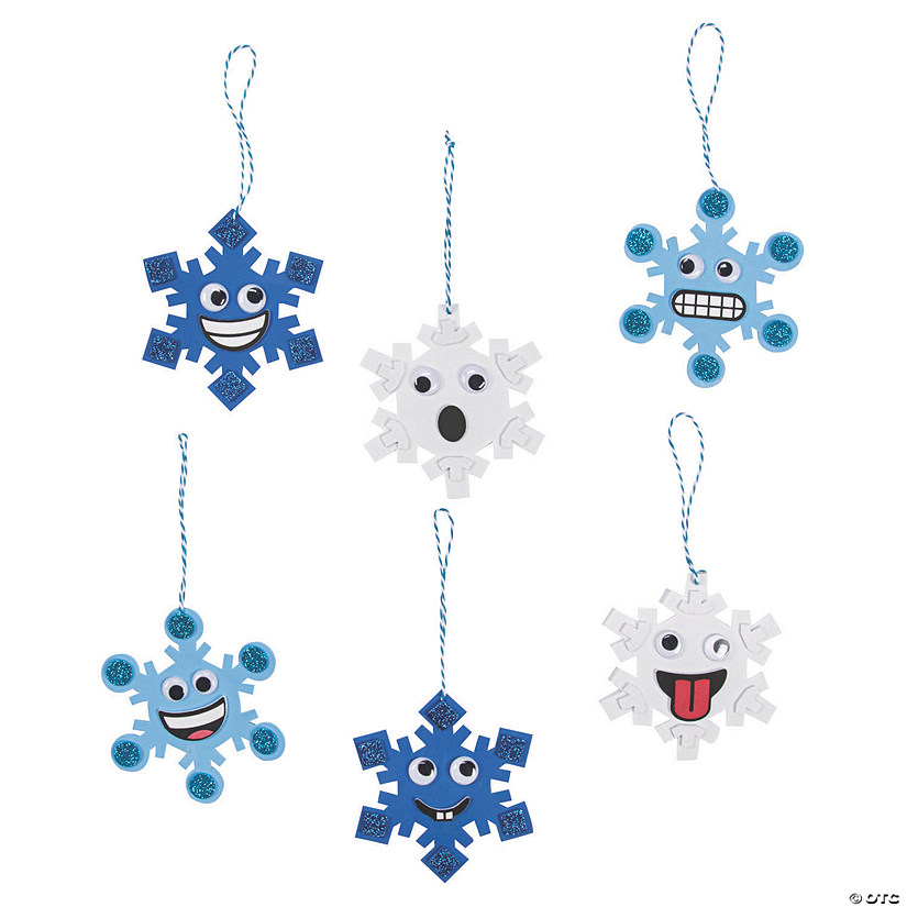 4 1/2" Goofy Snowflake Christmas Ornament Craft Kit - Makes 24 Image