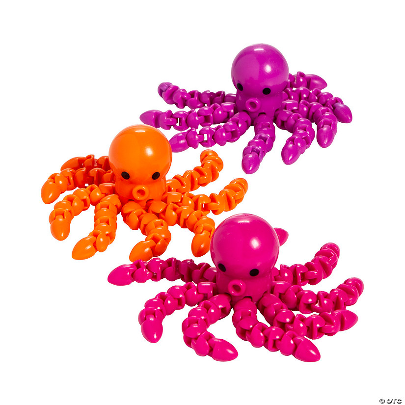 4 1/2" Octopus Articulated Fidget Toys - 6 Pc. Image