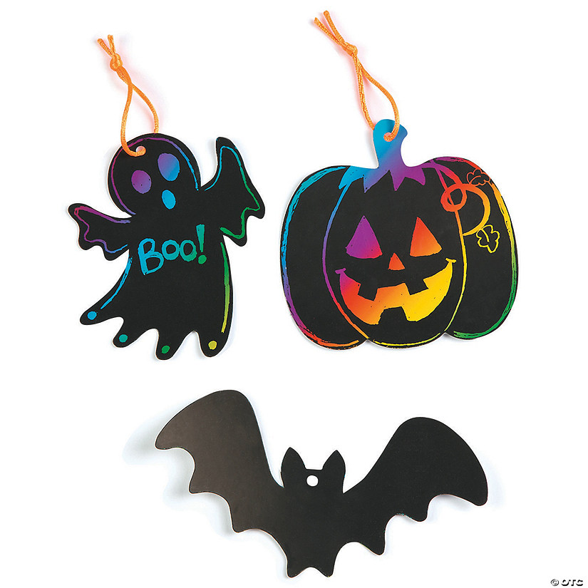 4 1/2&quot; x 4&quot; Bulk 50 Pc. Magic Color Scratch Halloween Ornaments Image