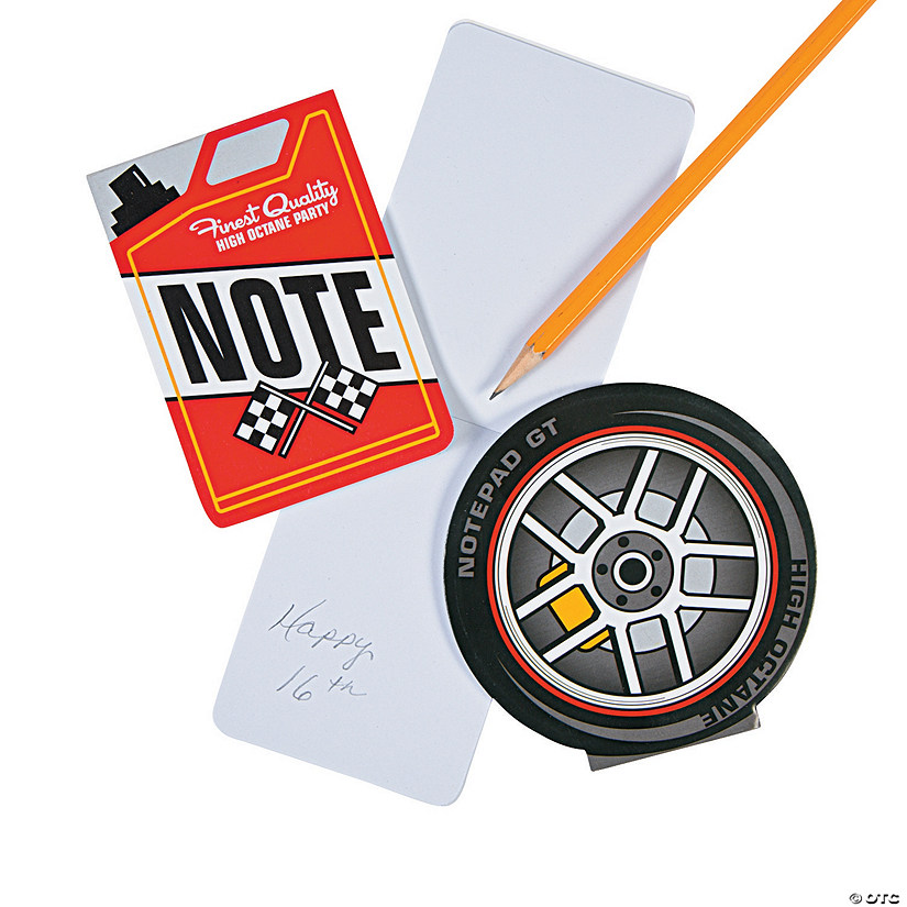 4 1/4" 30 pg. Race Car Multicolor Paper Notepads - 24 Pc. Image