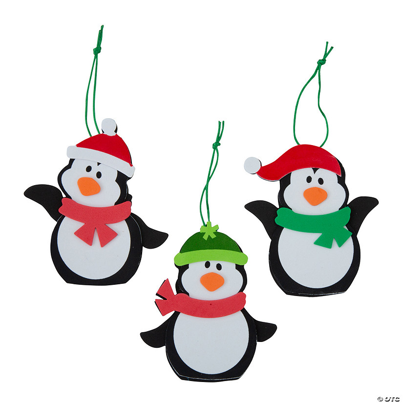 4 1/4" Christmas Penguin with Snowgear Ornament Craft Kit - Makes 12 Image