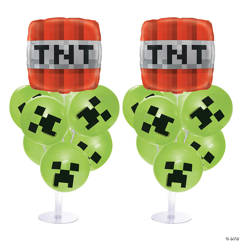 4 1/4" to 11" Minecraft<sup>&#174; </sup>Balloon Centerpieces &#8211; 20 Pc. Image