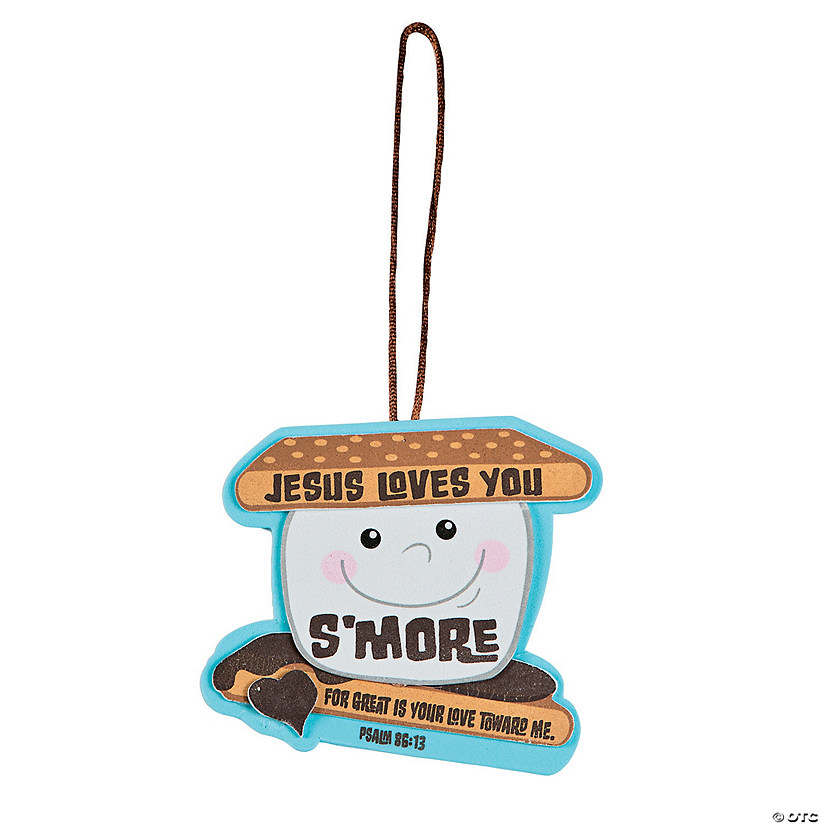 4 1/4" x 4" Jesus Loves You S&#8217;more Ornament Craft Kit - Makes 12 Image