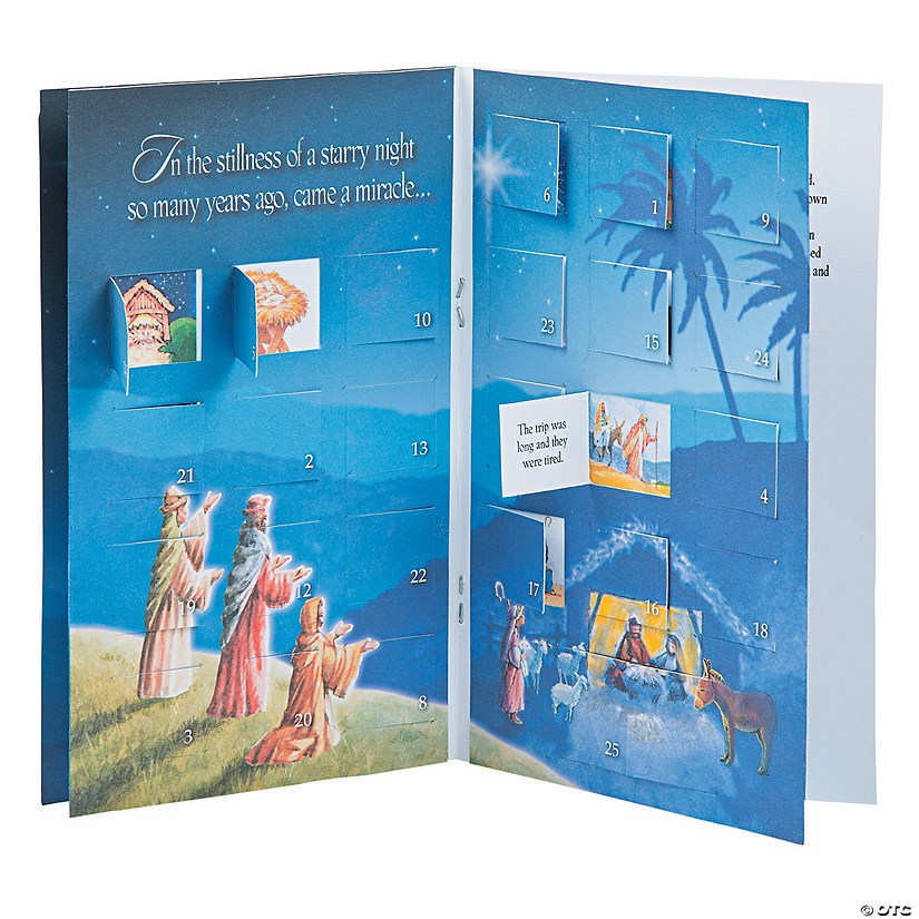 4 1/4" x 6 3/4" Advent Calendars with Christmas Story - 12 Pc. Image