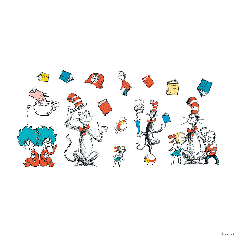 4" - 22" Jumbo Dr. Seuss&#8482; Characters Bulletin Board Cutouts - 15 Pc. Image