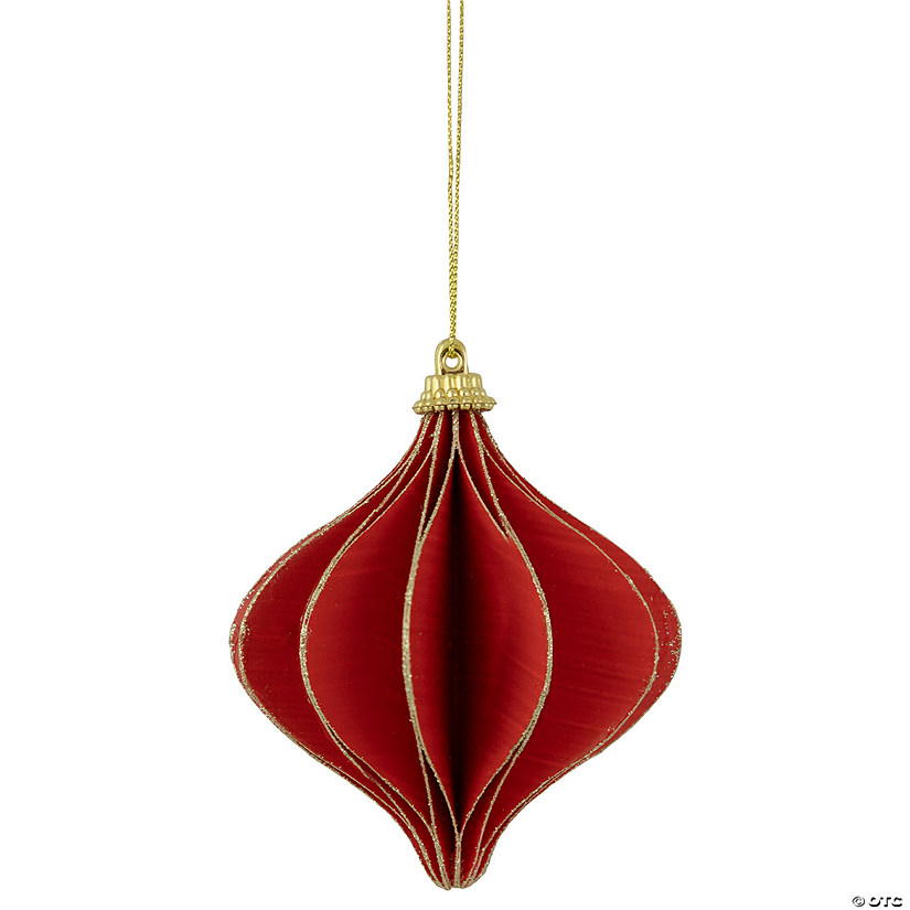 4.25" Glittered Red Onion Christmas Ornament Image