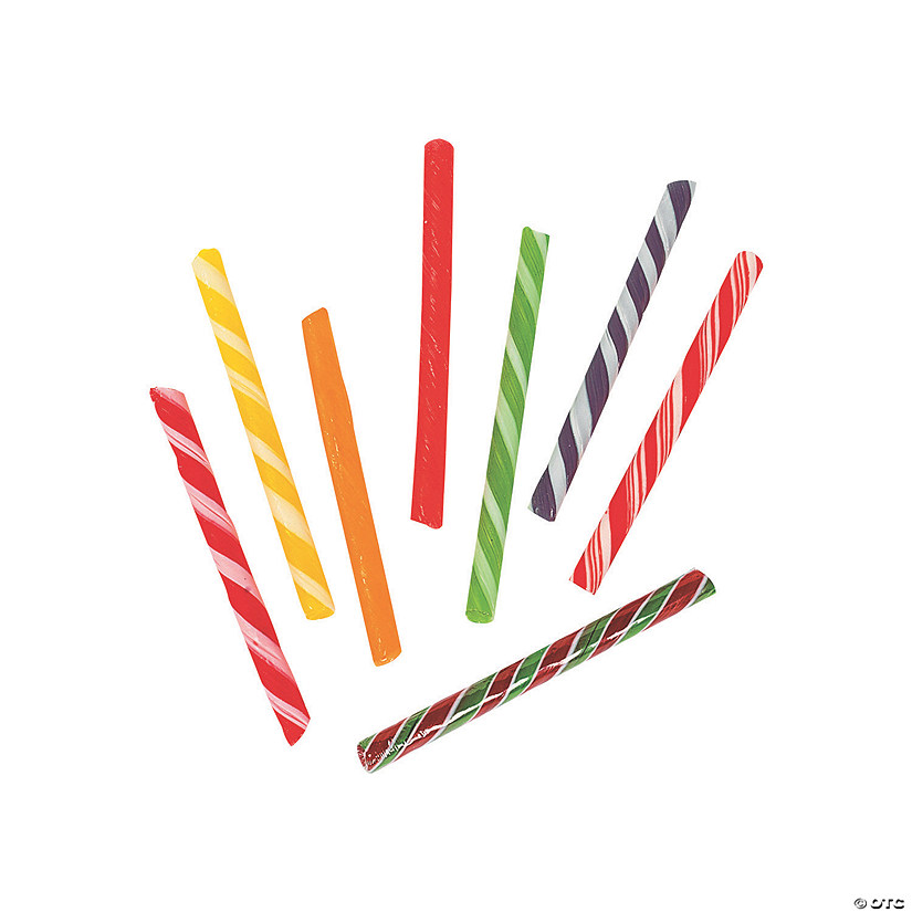 4 3/4" 2 lbs. Old-Fashioned Wrapped Hard Candy Sticks - 80 Pc. Image