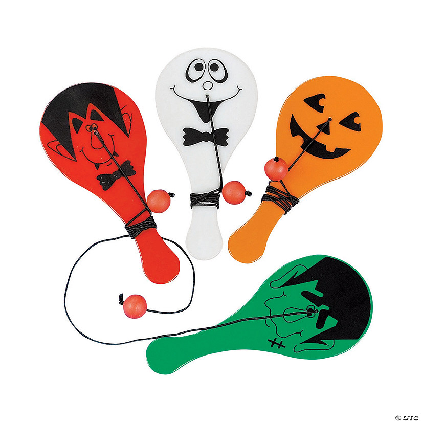4 3/4" Bulk 48 Pc. Mini Halloween Characters Paddleball Games Image