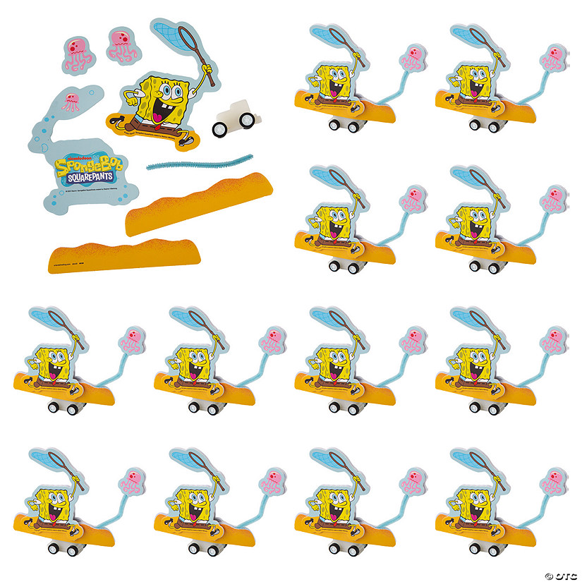 4 3/4" SpongeBob Squarepants&amp;#8482; Pull-Back Foam Craft Kit - Makes 12 Image