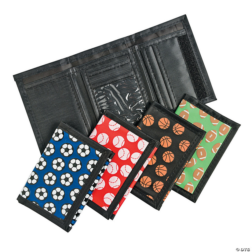 4 3/4" x 3 1/2" Polyester Sport Ball Wallets - 12 Pc. Image