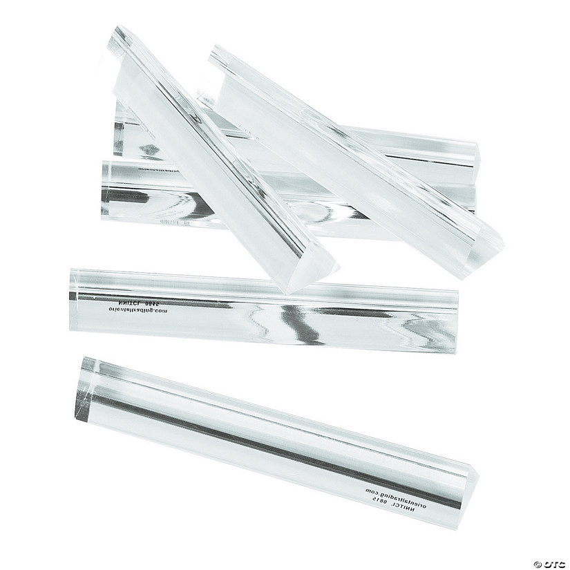 4 3/4" x 3/4" Triangular Clear Acrylic Prisms - 6 Pc. Image