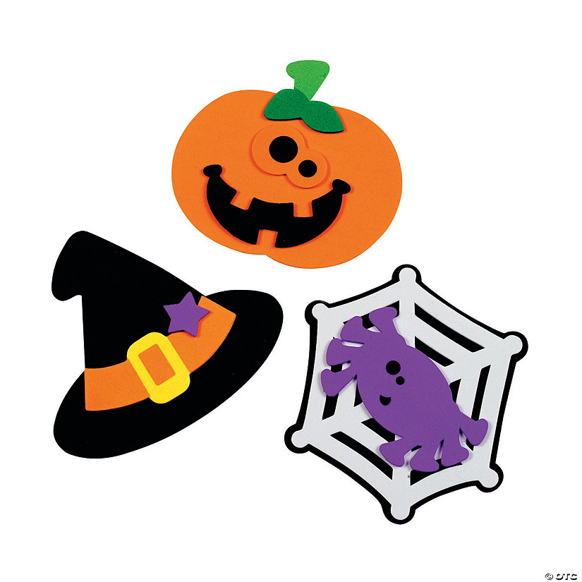 4" - 4 1/2" Bulk Halloween Friends Magnet Craft Kit - Makes 50 Image
