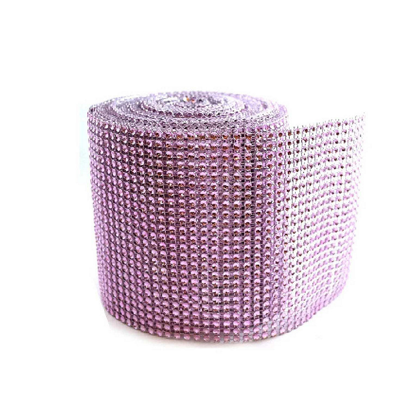 4.5" x 10 yards 24 Rows Lavender Diamond Mesh Wrap Image