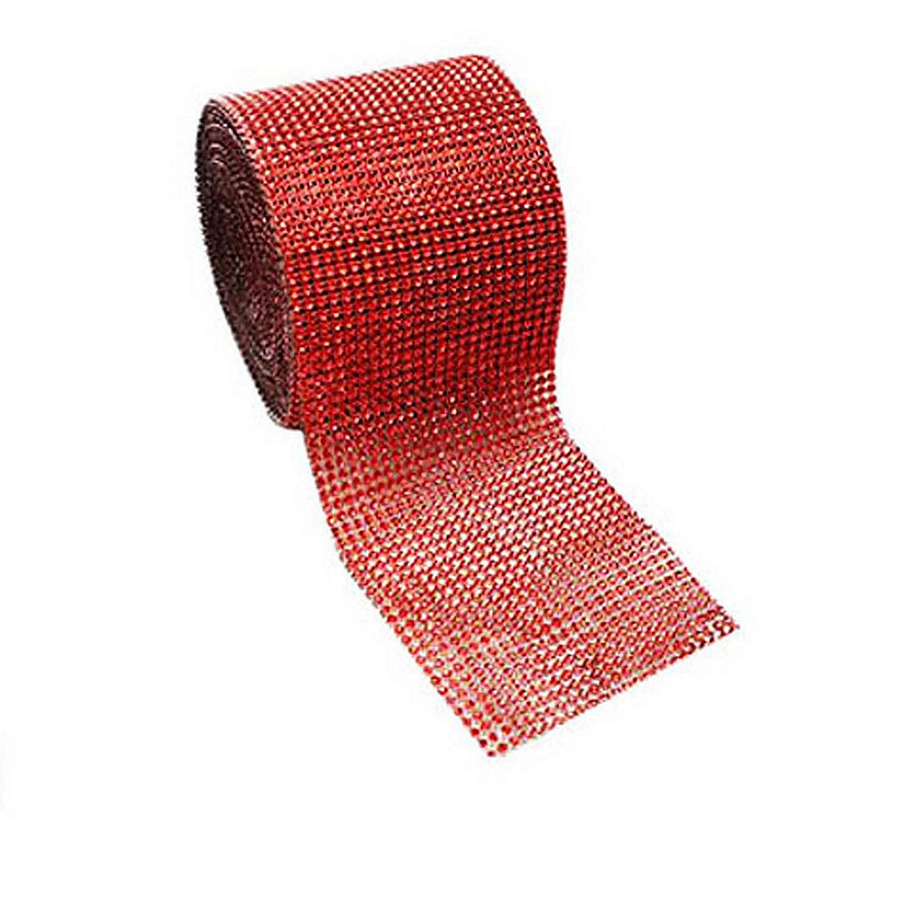 4.5" x 10 yards 24 Rows Red Diamond Mesh Wrap Image