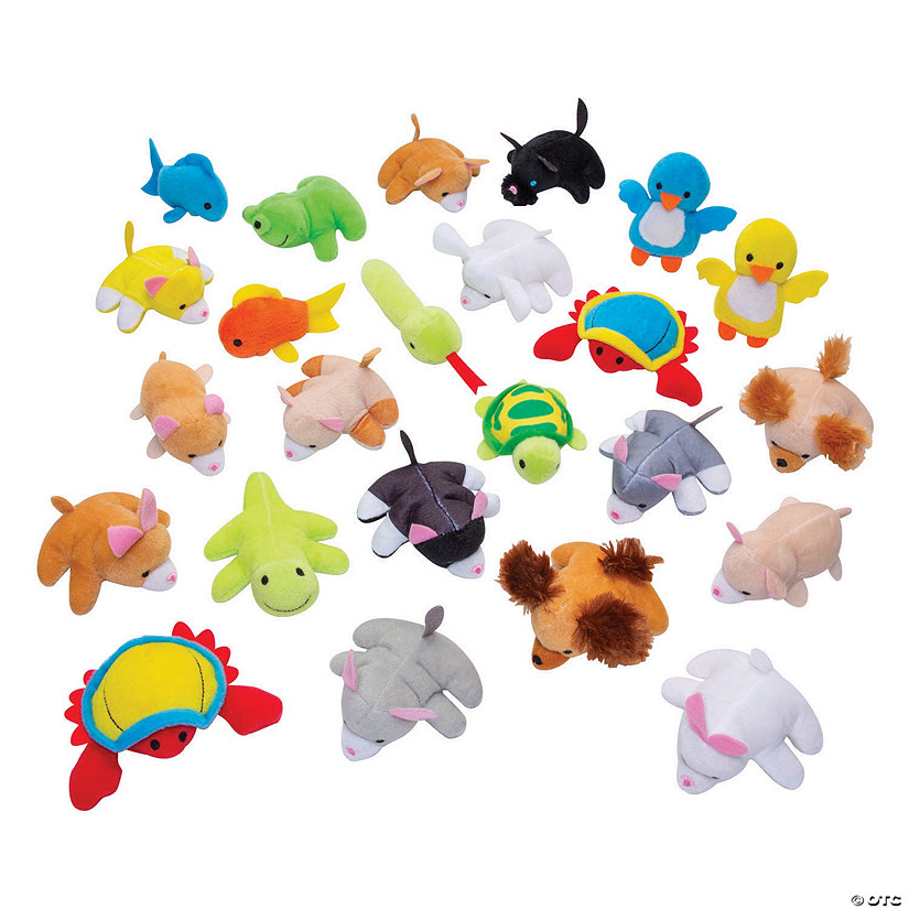 4" Bulk 48 Pc. Mini Pet Shop Multicolor Stuffed Animal Assortment Image