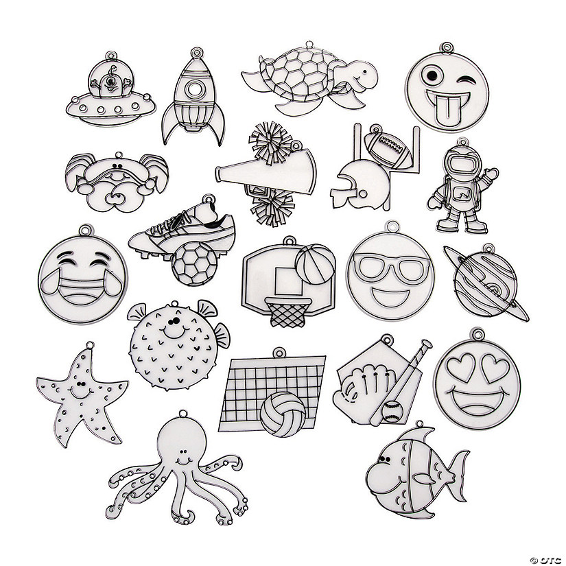 4" Bulk 96 Pc. Classic Everyday Fun Plastic Suncatcher Assortment Image