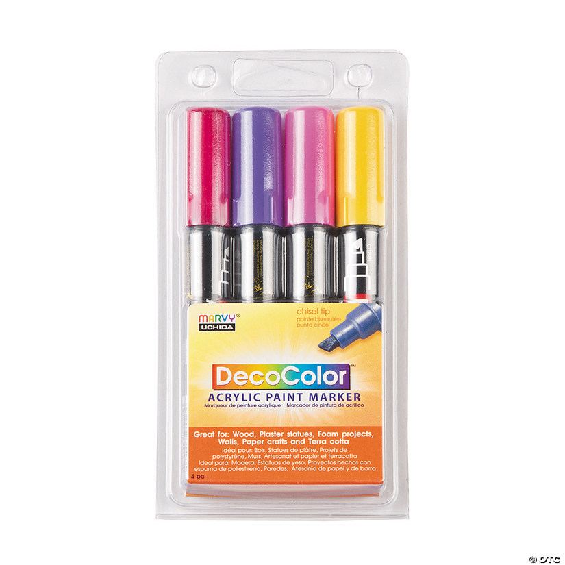 4-Color Bright Marvy Uchida&#174; DecoColor&#8482;<sup>&#8482;</sup> Acrylic Paint Markers Image