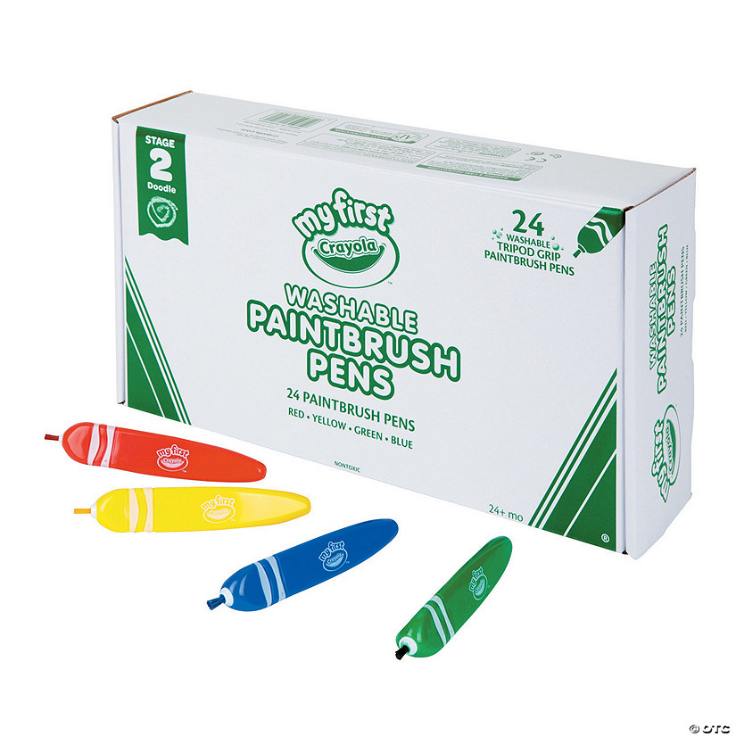 4-Color Crayola<sup>&#174;</sup> My First Tripod Grip Paintbrush Pens Classpack<sup>&#174;</sup> - 24 Pc. Image