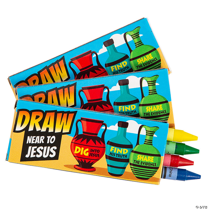4-Color Dig VBS Crayons - 12 Boxes Image
