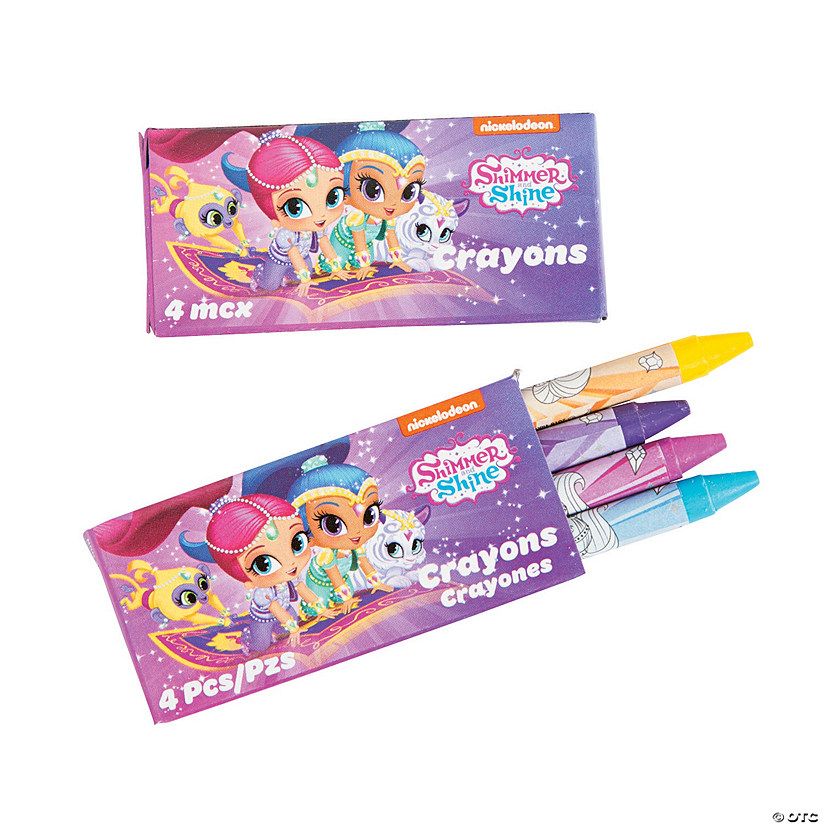 4-Color Nickelodeon&#8482; Shimmer & Shine&#8482; Crayons - 12 Boxes Image