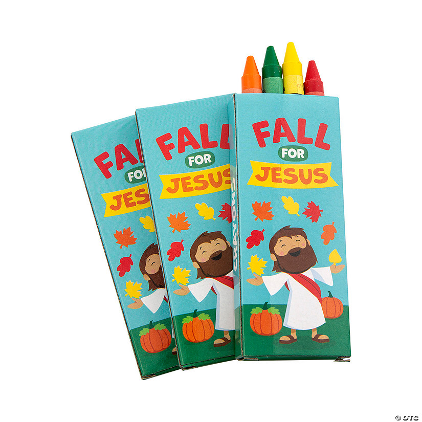 4-Color Religious Fall Crayons - 24 Pc. Image