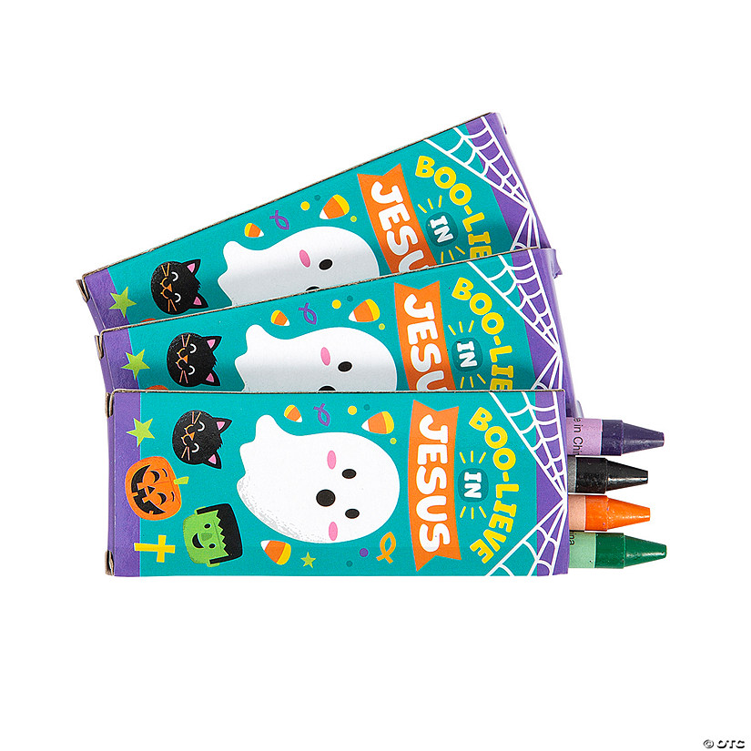 4Color Religious Halloween Crayons 24 Boxes