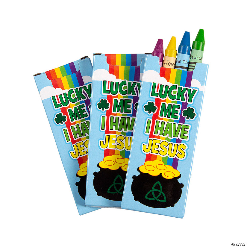 4-Color Religious St. Patrick&#8217;s Day Crayons - 24 Boxes Image