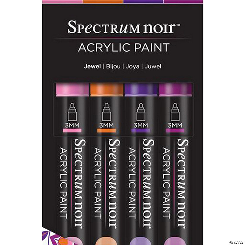 4-Color Spectrum Noir&#8482; Jewel Acrylic Paint Marker Set Image
