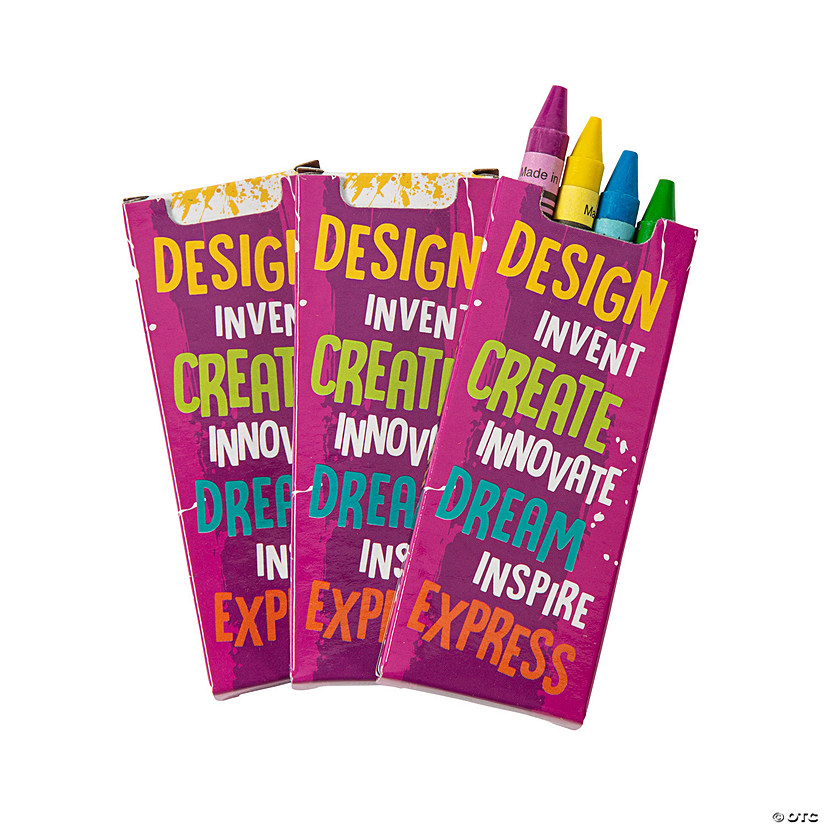4-Color Studio VBS Crayons - 12 Boxes Image