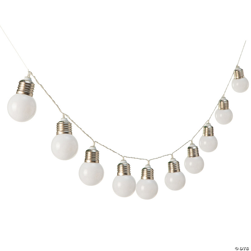 4 Ft. 11" White &amp; Silver Lightbulb String Lights Image