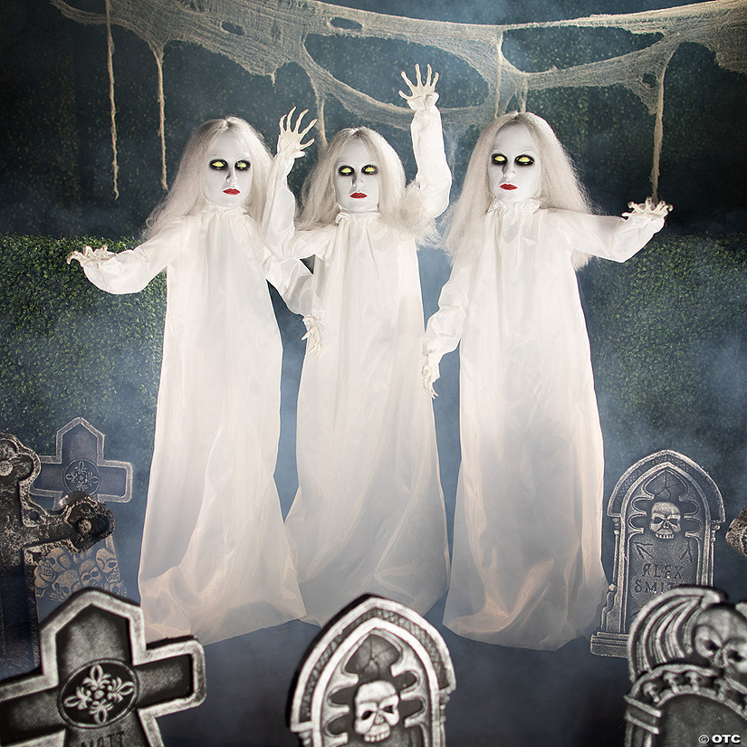 4 ft. Halloween Ghostly Girl Yard Stakes - 3 Pc. Image