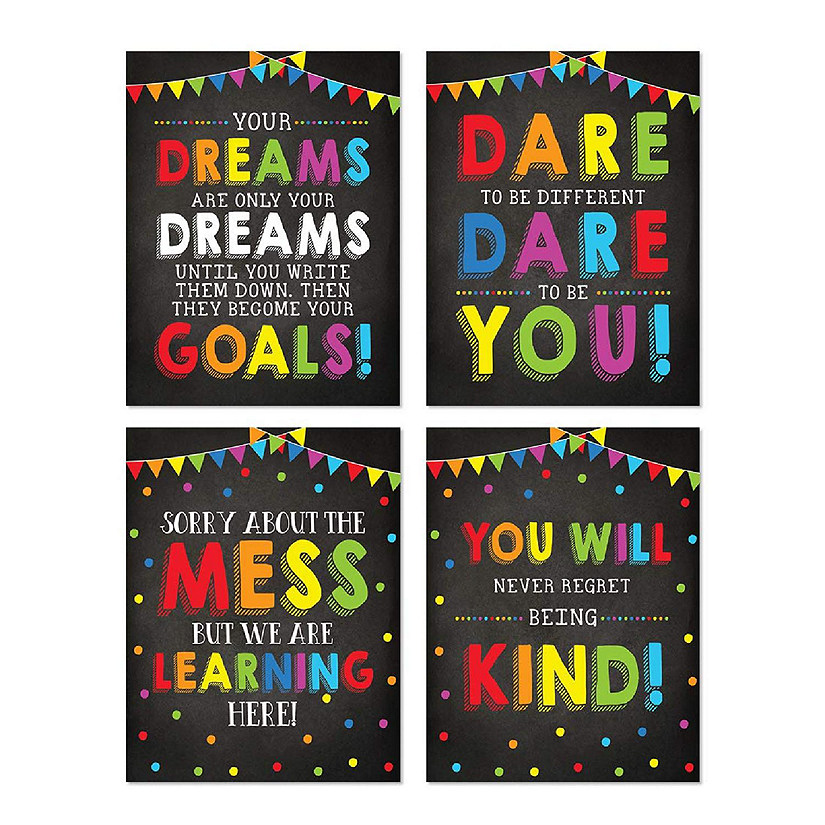 4 Kindness &amp; Learning Quotes 8.5x11in Image