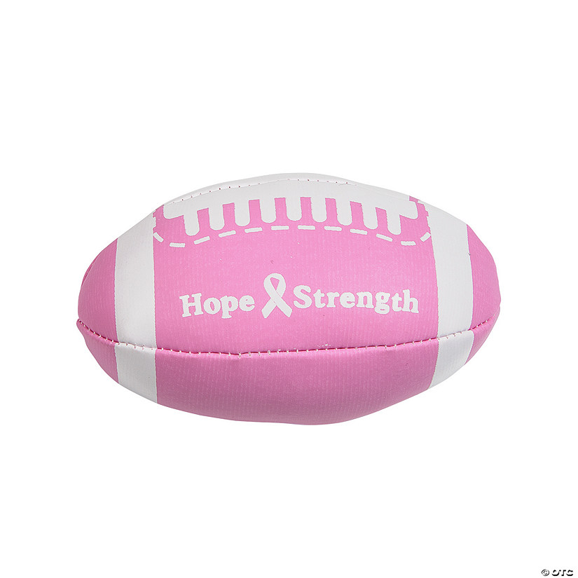 4" Mini Breast Cancer Awareness Football Assortment - 12 Pc. Image
