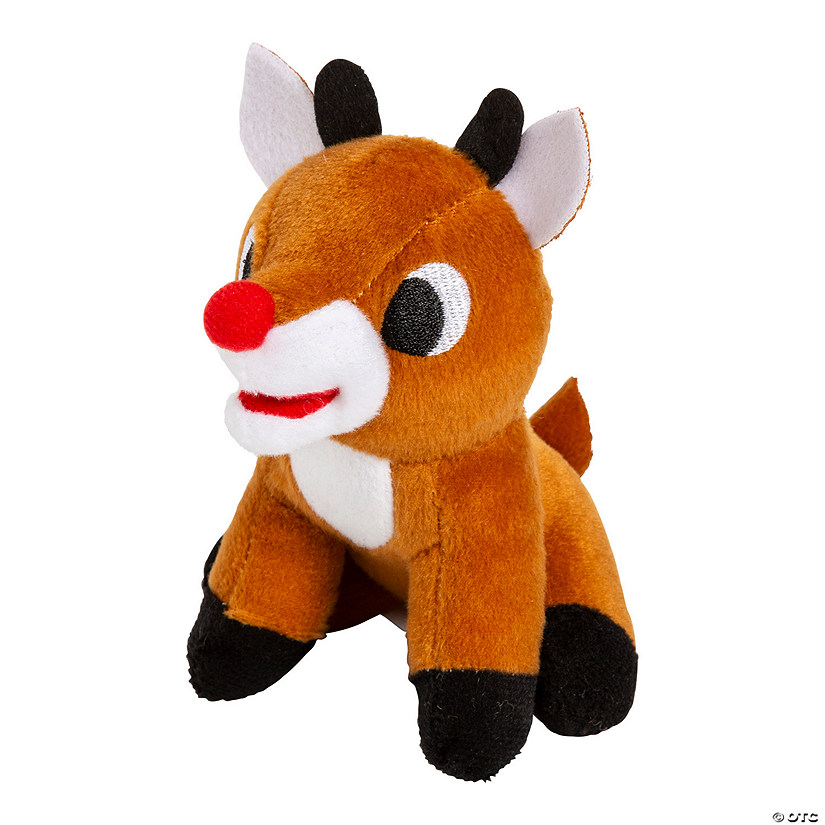 4" Mini Brown Stuffed Rudolph the Red-Nosed Reindeer<sup>&#174;</sup> - 12 Pc. Image