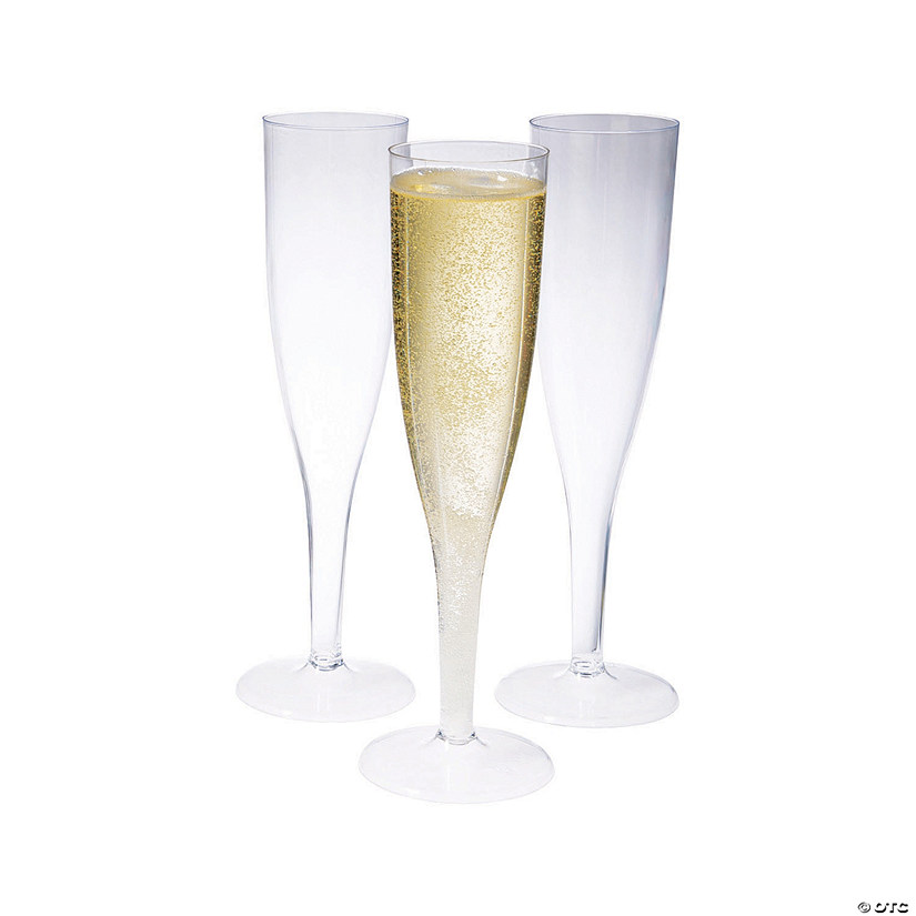 4Pc. Clear Champagne Flutes Box Set