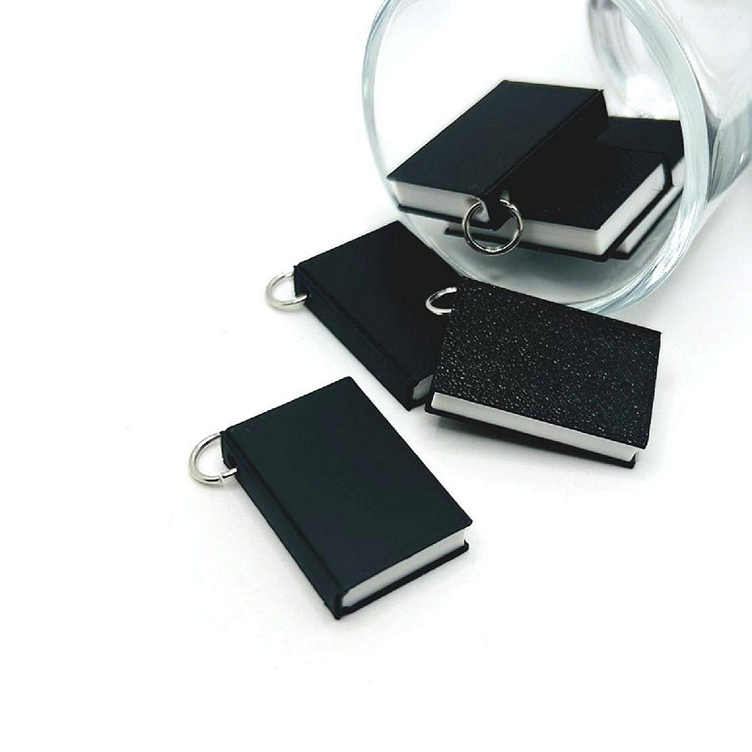 4 Pcs 3D Black Book Charms Image