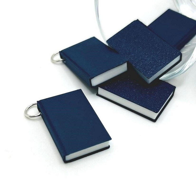 4 Pcs 3D Blue Book Charms Image