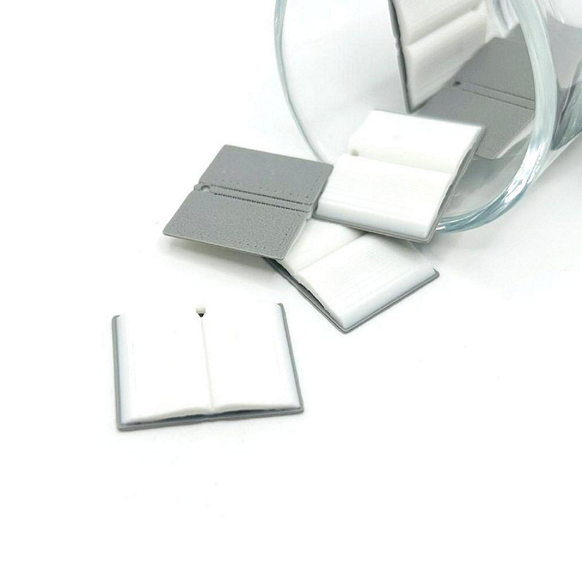 4 Pcs 3D Gray Open Book Charms Image