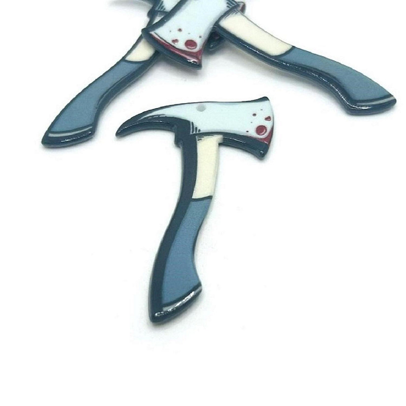 4 Pcs Acrylic Bloody Axe Pendants Image