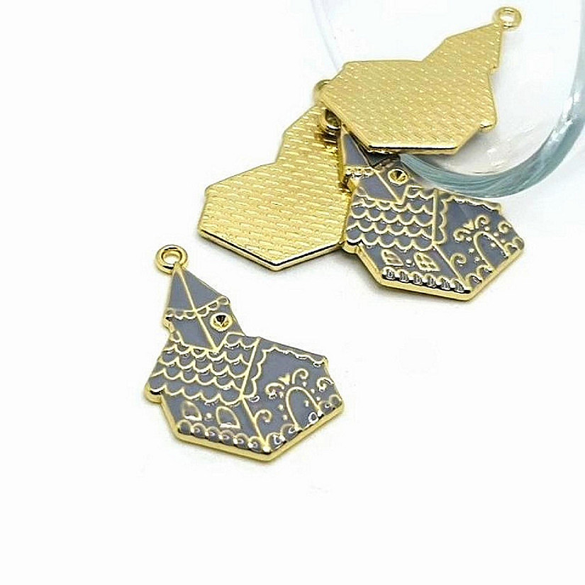 4 Pcs Christmas Church Charms Image