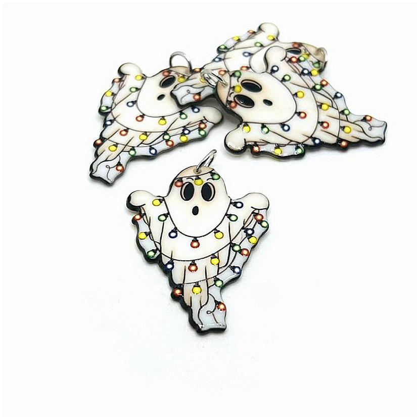 4 Pcs Christmas Ghost Pendant Charms Image