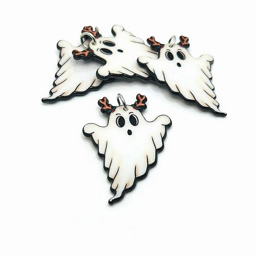 4 Pcs Christmas Ghost Pendant Charms Image