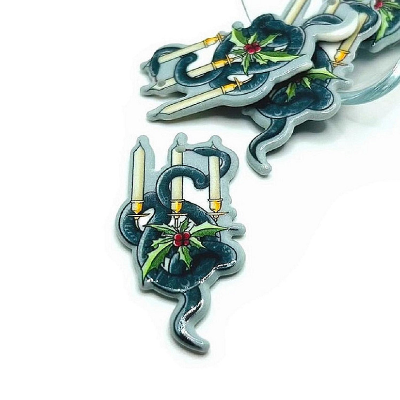 4 Pcs Christmas Snake  Candle Charms Image