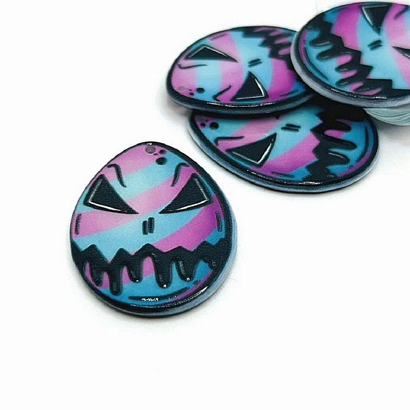 4 Pcs Creepy Easter Evil Egg Charms Image