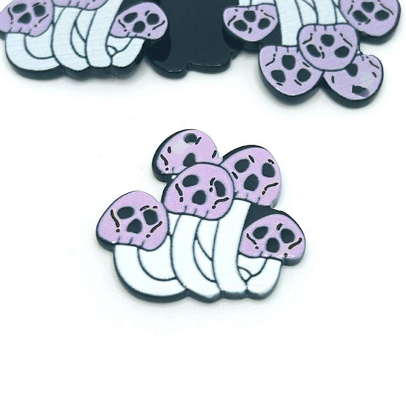 4 Pcs Creepy Mushroom Pendants Image