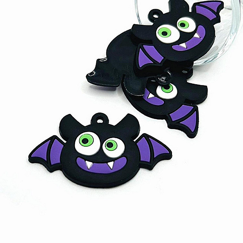 4 Pcs Cute PVC Plastic Bat Pendant Image