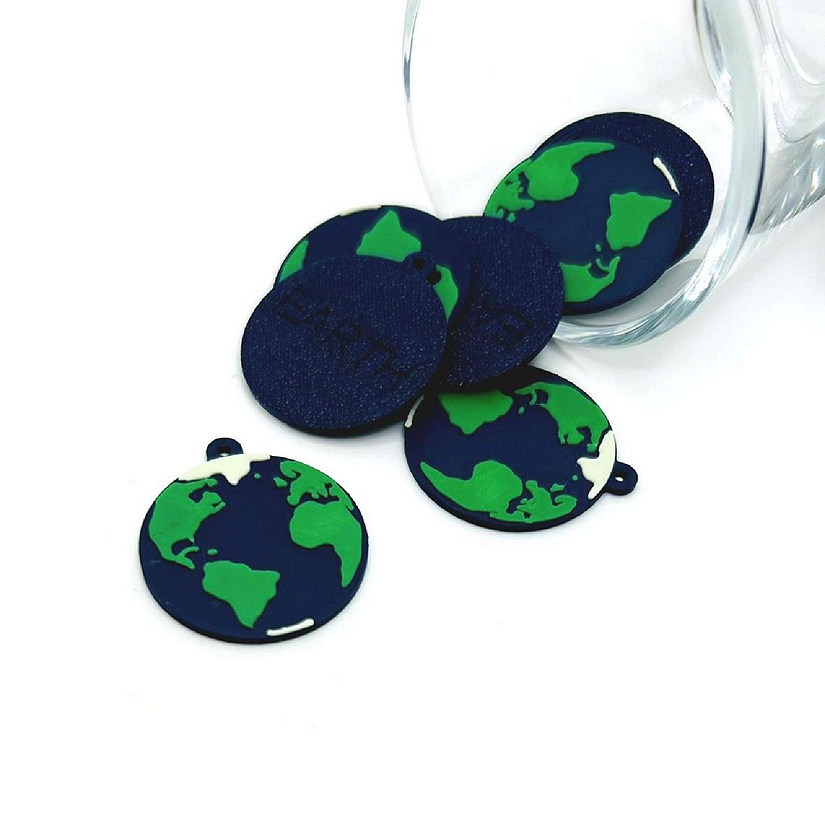 4 Pcs Earth World Globe Charms Image